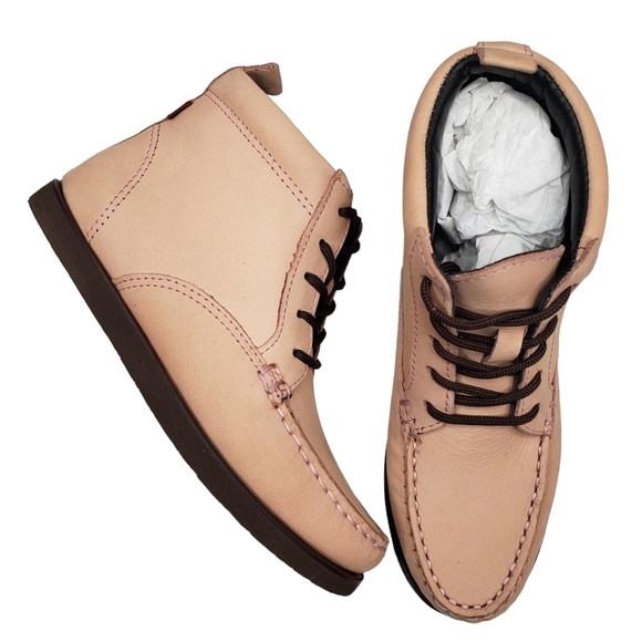 Marc JosephNIB Gramercy Blush Nubuck Leather High Top Booties Girl's 13.5